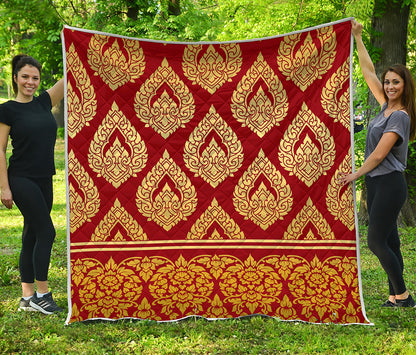 Traditional Thai Pattern Print Quilt