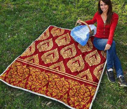Traditional Thai Pattern Print Quilt