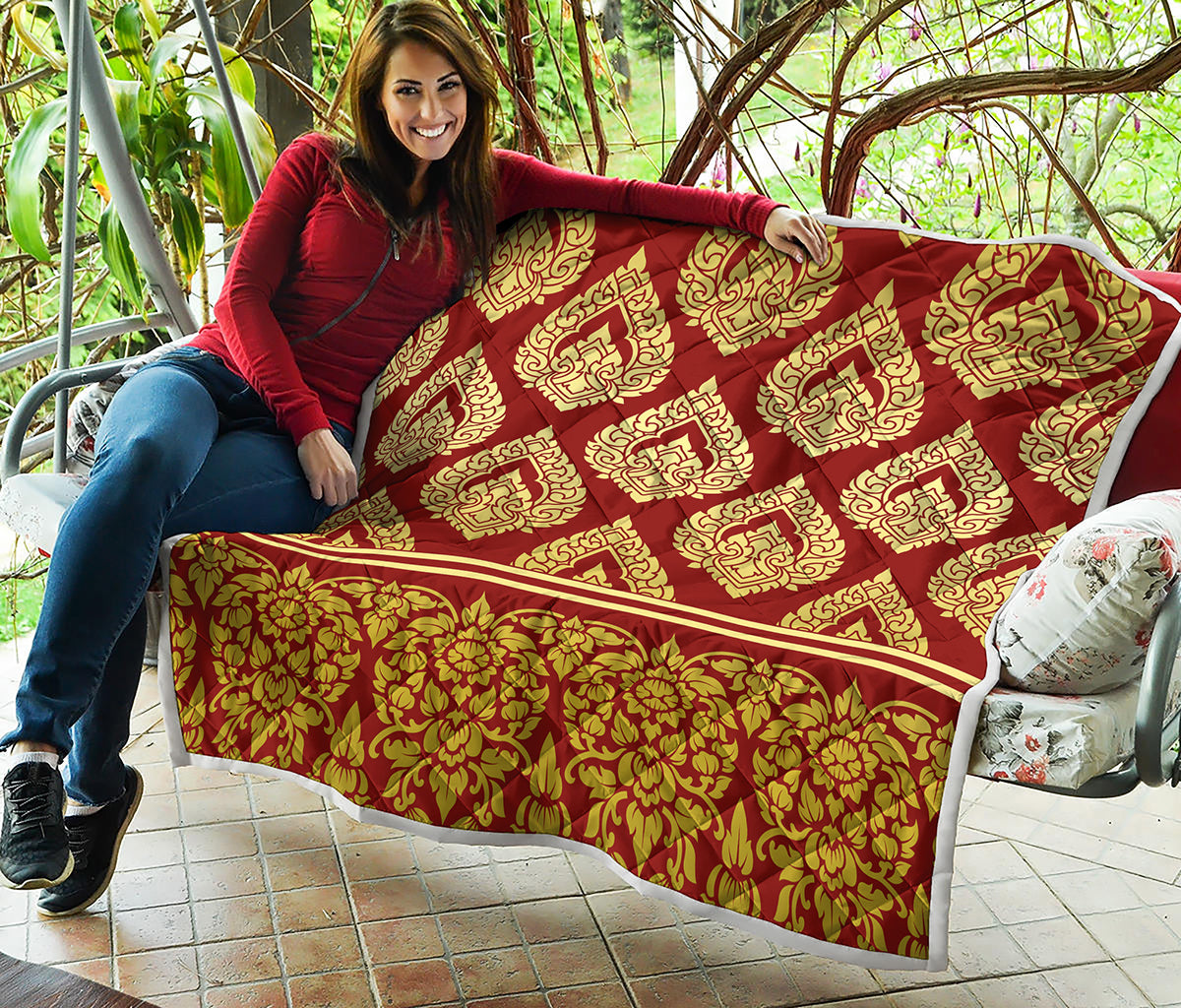 Traditional Thai Pattern Print Quilt