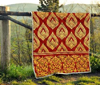 Traditional Thai Pattern Print Quilt
