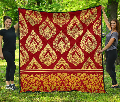 Traditional Thai Pattern Print Quilt