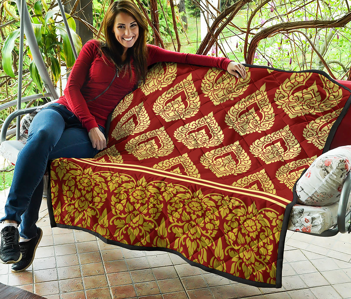 Traditional Thai Pattern Print Quilt