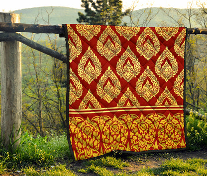 Traditional Thai Pattern Print Quilt