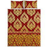 Traditional Thai Pattern Print Quilt Bed Set