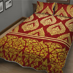 Traditional Thai Pattern Print Quilt Bed Set