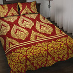 Traditional Thai Pattern Print Quilt Bed Set