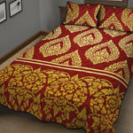 Traditional Thai Pattern Print Quilt Bed Set