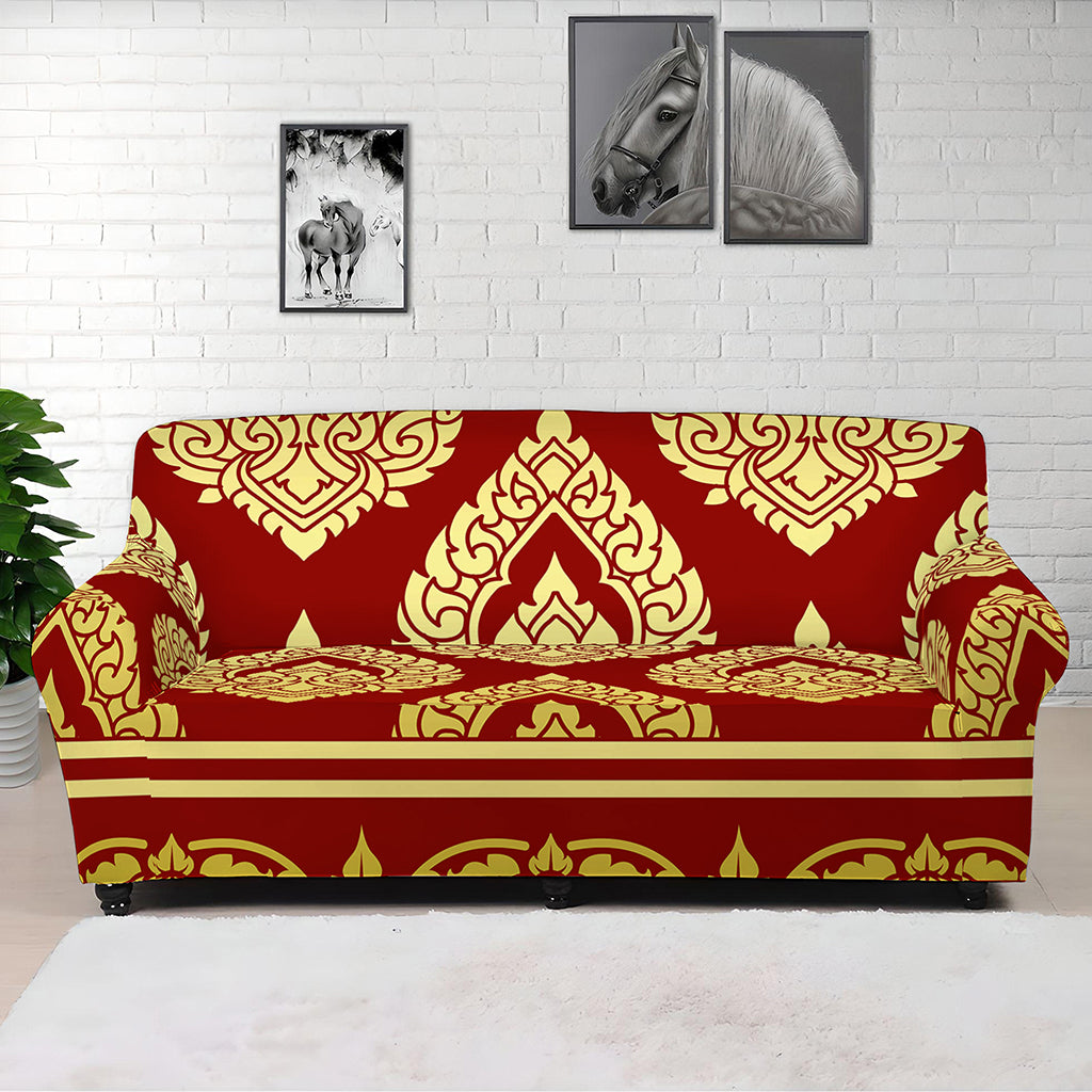 Traditional Thai Pattern Print Sofa Cover