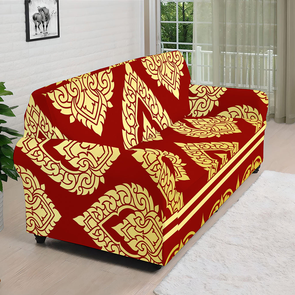 Traditional Thai Pattern Print Sofa Cover