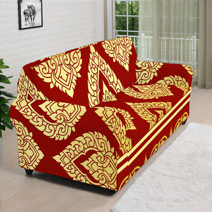 Traditional Thai Pattern Print Sofa Cover