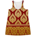 Traditional Thai Pattern Print Women's Racerback Tank Top