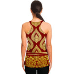 Traditional Thai Pattern Print Women's Racerback Tank Top