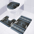 Tree Of Life And Howling Wolves Print 3 Piece Bath Mat Set