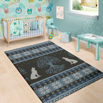 Tree Of Life And Howling Wolves Print Area Rug