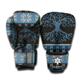 Tree Of Life And Howling Wolves Print Boxing Gloves