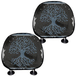 Tree Of Life And Howling Wolves Print Car Headrest Covers