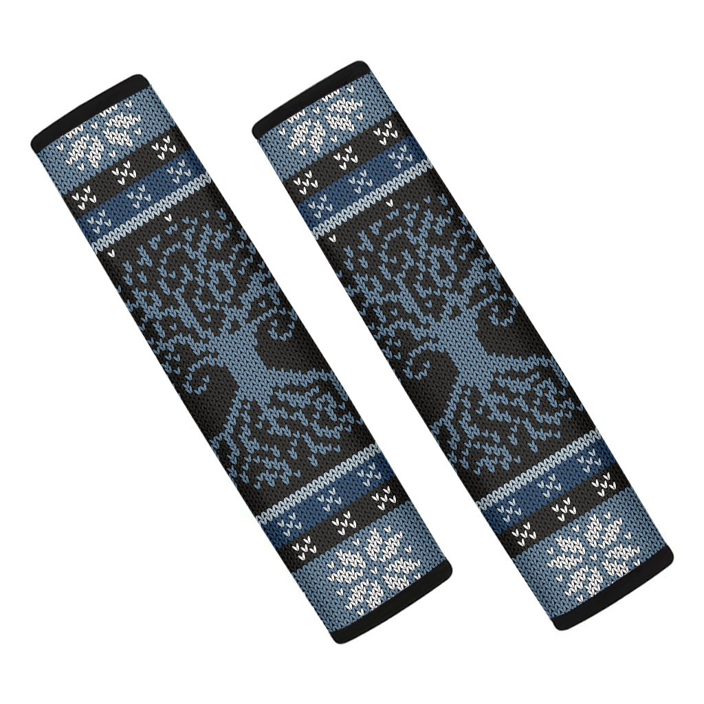 Tree Of Life And Howling Wolves Print Car Seat Belt Covers