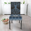 Tree Of Life And Howling Wolves Print Dining Chair Slipcover