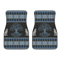 Tree Of Life And Howling Wolves Print Front Car Floor Mats