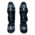 Tree Of Life And Howling Wolves Print Muay Thai Shin Guards