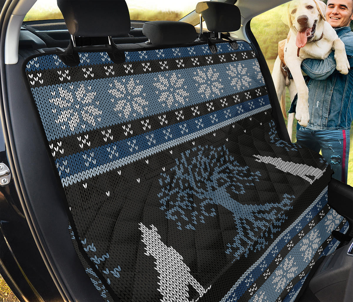 Tree Of Life And Howling Wolves Print Pet Car Back Seat Cover
