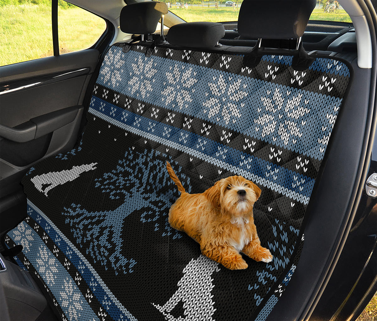 Tree Of Life And Howling Wolves Print Pet Car Back Seat Cover