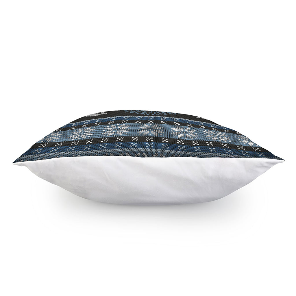 Tree Of Life And Howling Wolves Print Pillow Cover