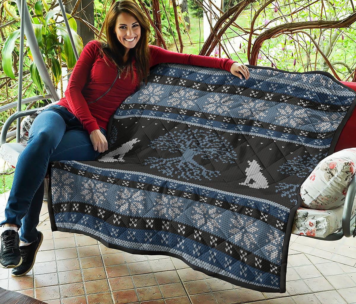 Tree Of Life And Howling Wolves Print Quilt