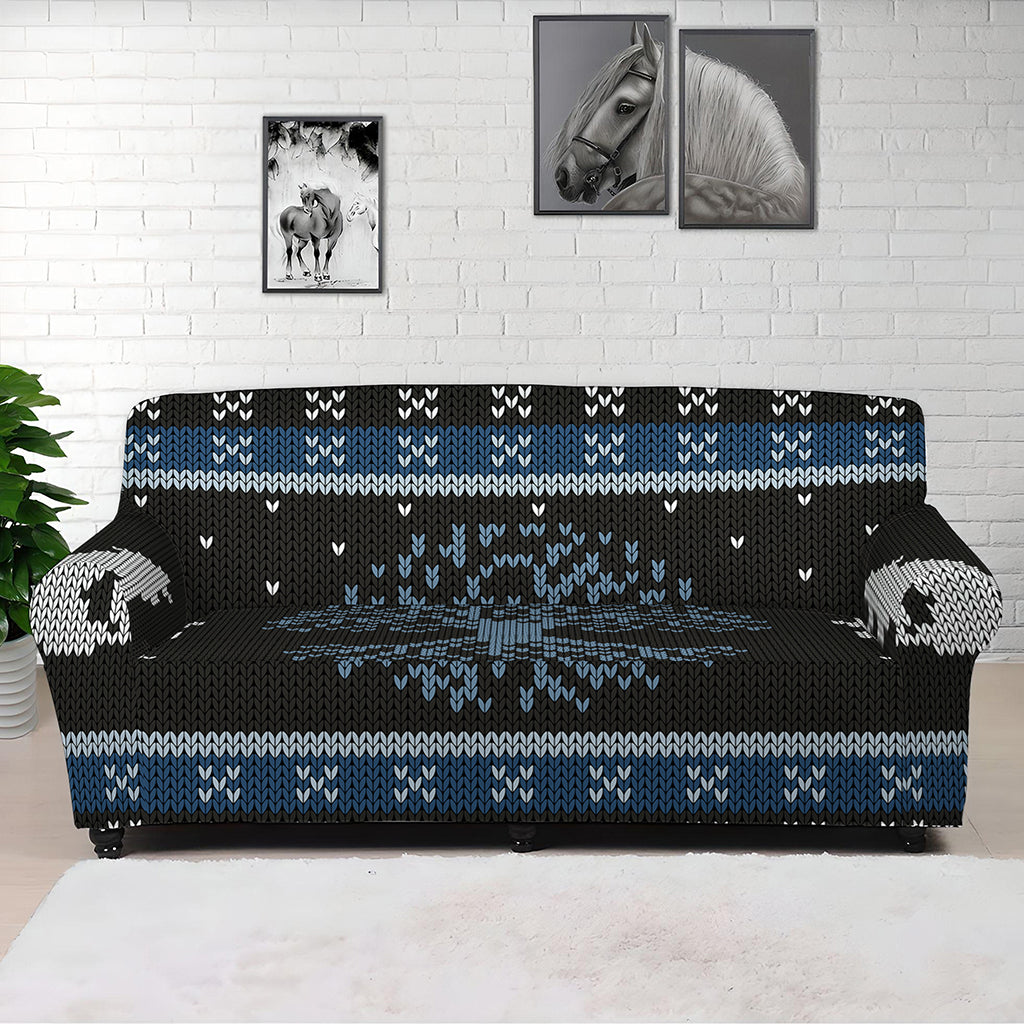 Tree Of Life And Howling Wolves Print Sofa Cover