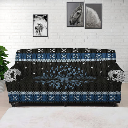 Tree Of Life And Howling Wolves Print Sofa Cover