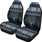 Tree Of Life And Howling Wolves Print Universal Fit Car Seat Covers