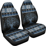 Tree Of Life And Howling Wolves Print Universal Fit Car Seat Covers