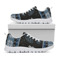 Tree Of Life And Howling Wolves Print White Running Shoes