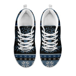 Tree Of Life And Howling Wolves Print White Sneakers