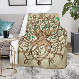 Tree Of Life Celtic Symbol Print Blanket