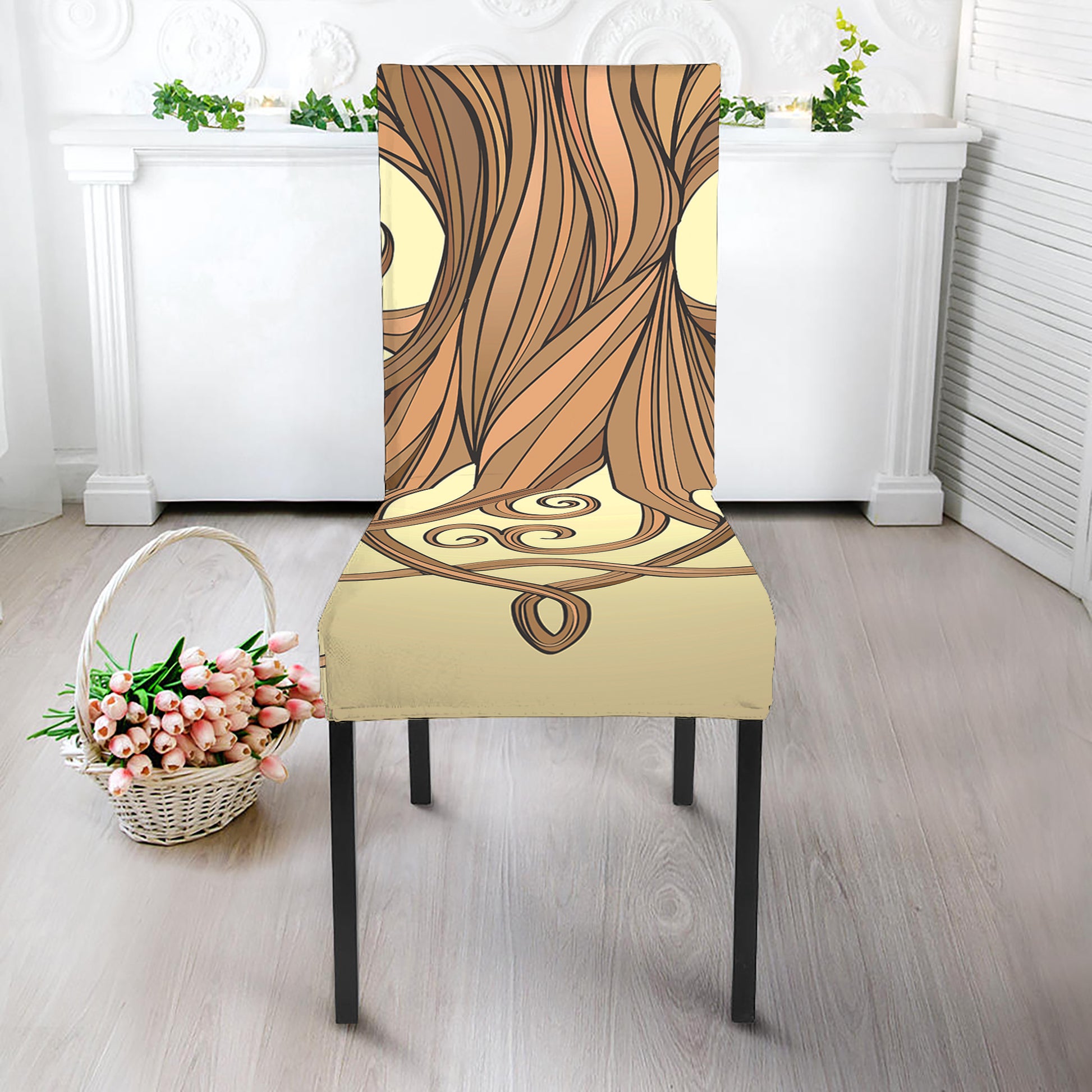 Tree Of Life Celtic Symbol Print Dining Chair Slipcover
