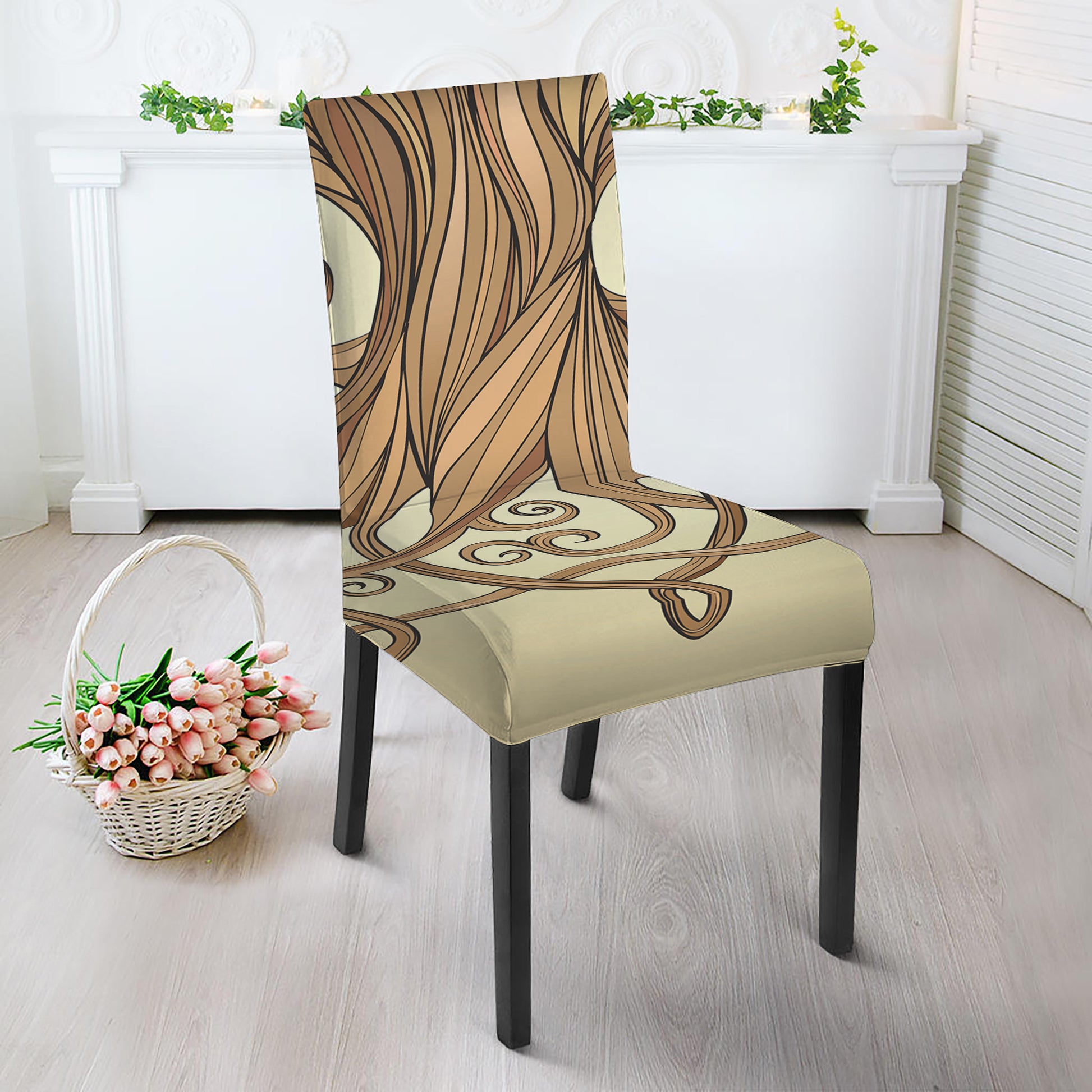 Tree Of Life Celtic Symbol Print Dining Chair Slipcover