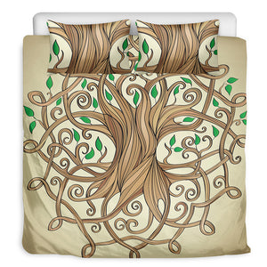 Tree Of Life Celtic Symbol Print Duvet Cover Bedding Set