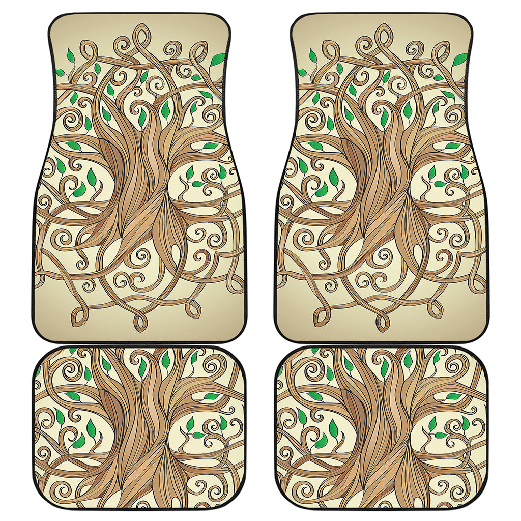 Tree Of Life Celtic Symbol Print Front and Back Car Floor Mats