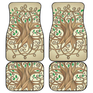 Tree Of Life Celtic Symbol Print Front and Back Car Floor Mats