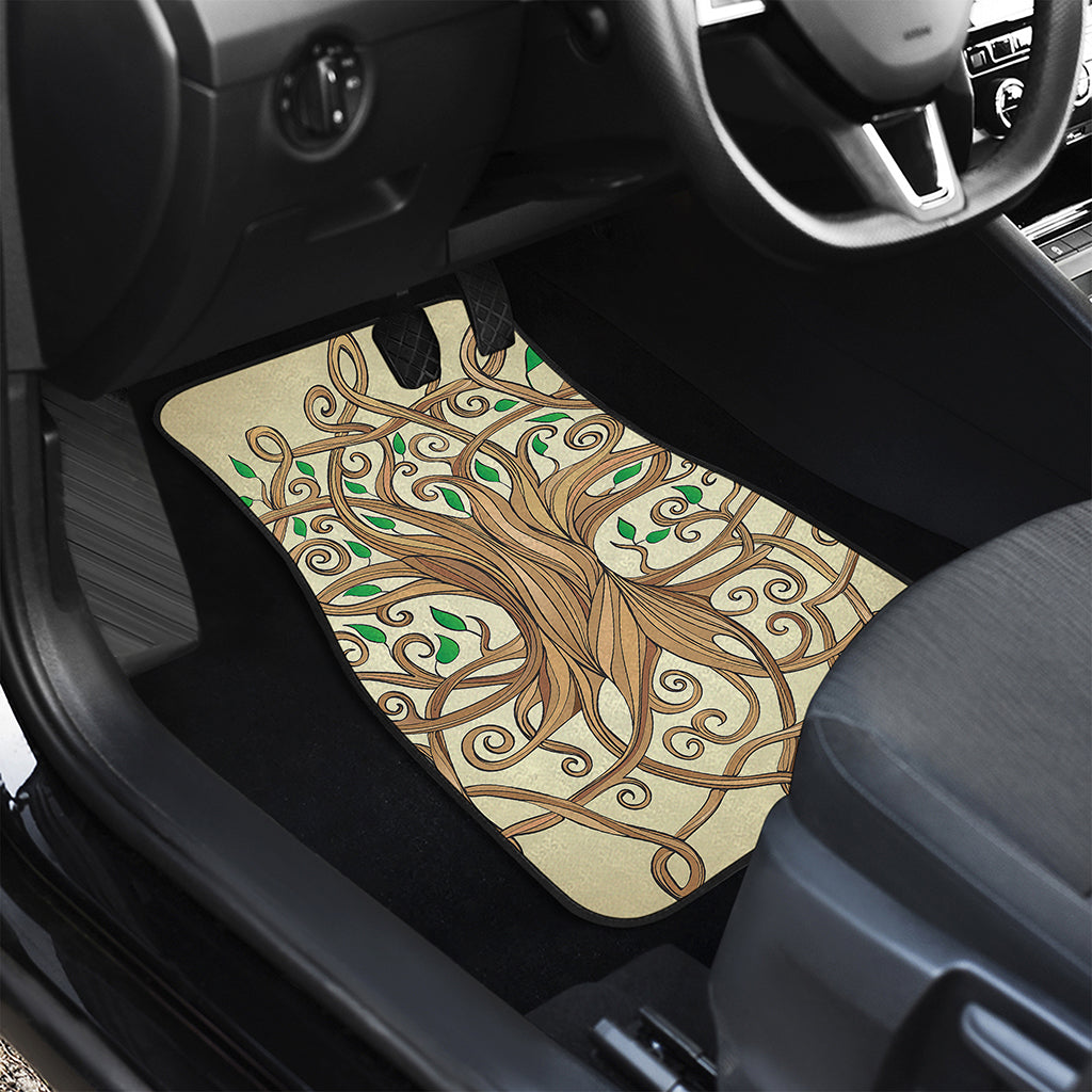 Tree Of Life Celtic Symbol Print Front and Back Car Floor Mats