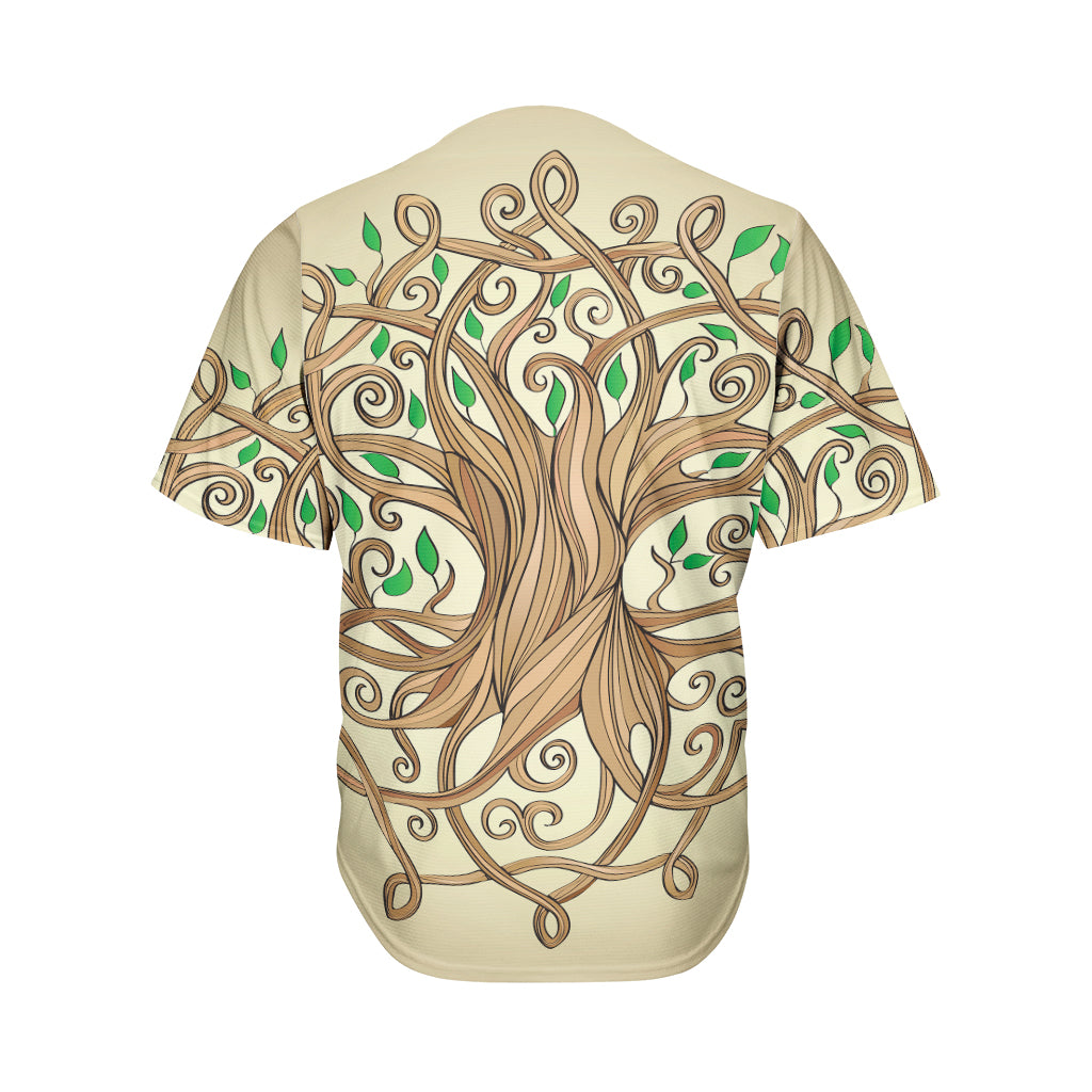 Tree Of Life Celtic Symbol Print Men's Baseball Jersey