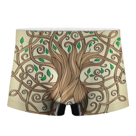 Tree Of Life Celtic Symbol Print Men's Boxer Briefs
