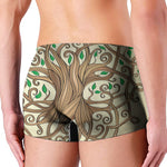 Tree Of Life Celtic Symbol Print Men's Boxer Briefs
