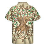 Tree Of Life Celtic Symbol Print Men's Short Sleeve Shirt