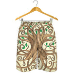 Tree Of Life Celtic Symbol Print Men's Shorts
