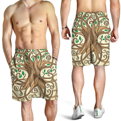 Tree Of Life Celtic Symbol Print Men's Shorts