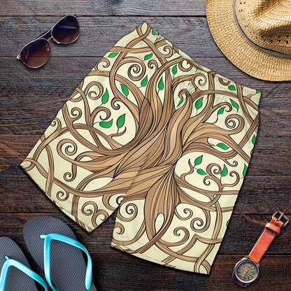 Tree Of Life Celtic Symbol Print Men's Shorts