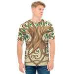 Tree Of Life Celtic Symbol Print Men's T-Shirt
