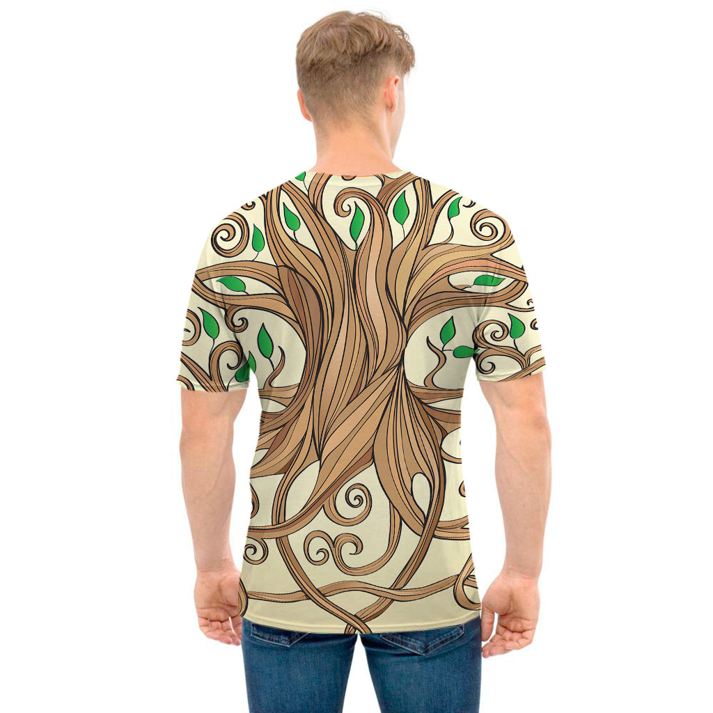 Tree Of Life Celtic Symbol Print Men's T-Shirt